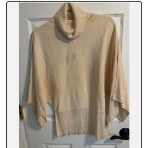 ❤️VINTAGE SILK Diane Von Furstenberg Cream Cowl Neck Sweater- BEAUTIFUL